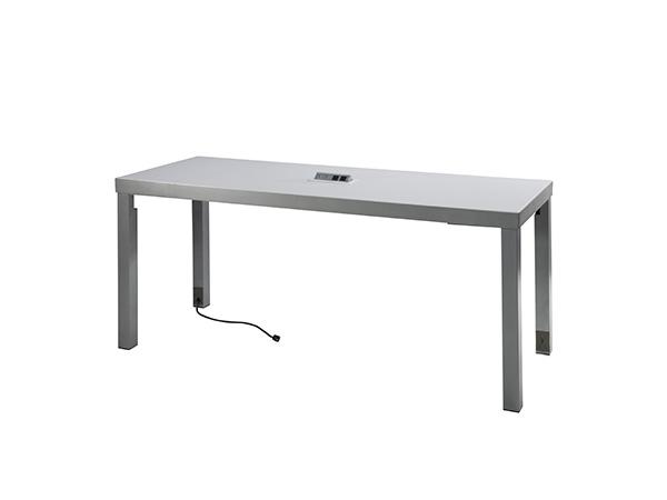 CECT-041 | Ventura Communal Cafe Table with Power (White) -- Trade Show Rental Furniture